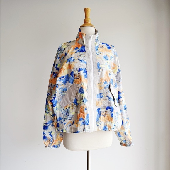 NIKE Women's Floral Cropped Windbreaker Jacket Medium - Picture 1 of 7